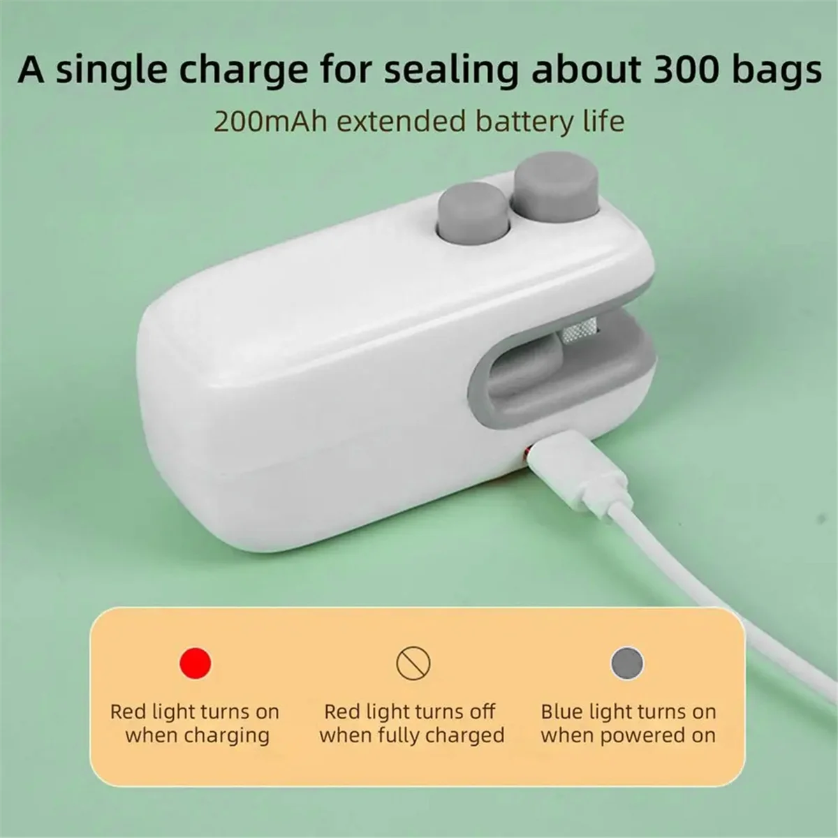 Portable Mini Sealing Machine 2 In1 Heat Sealer for SnacksJAS