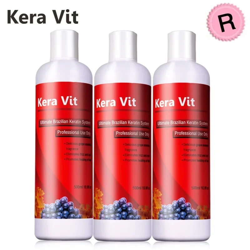 Best Selling Keravit Brazilian Grape Smell 12% Formalin 500ml Keratin Moisturizing Treatment For Hair Care Straighten Hair Set