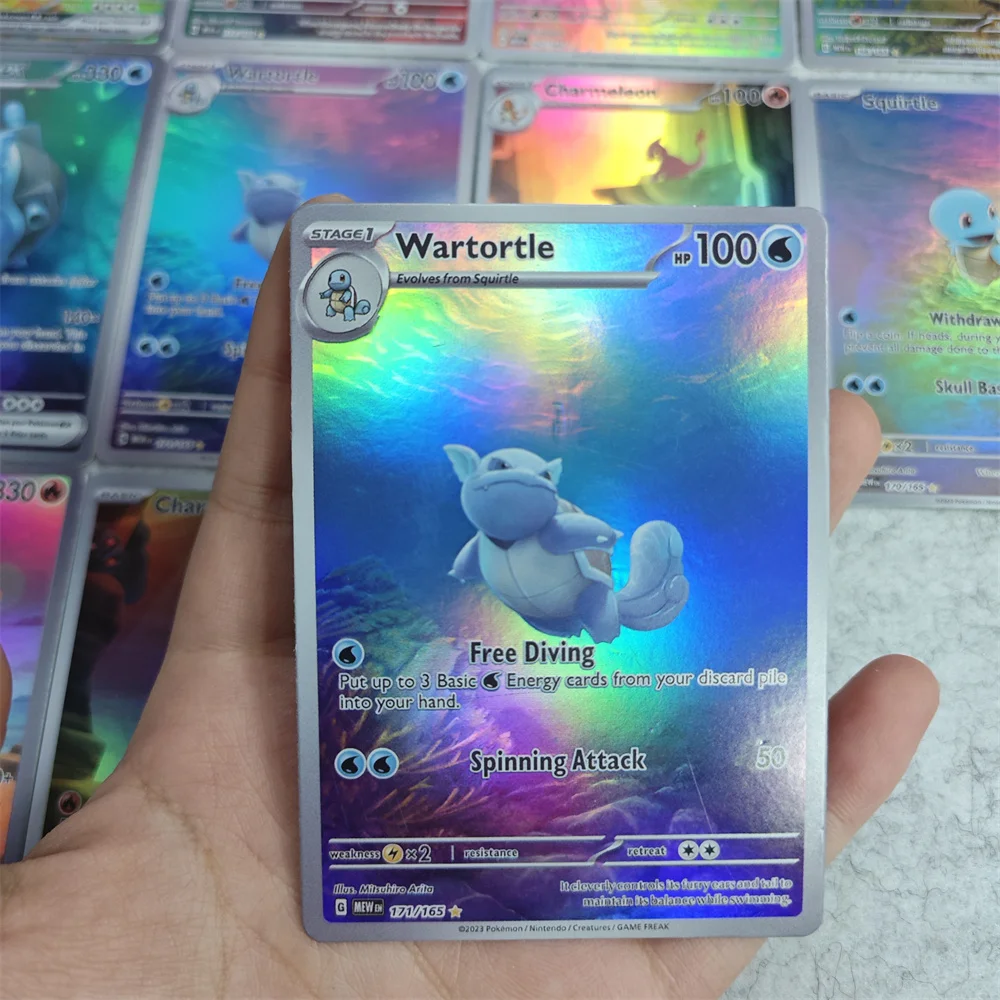 

Коллекционные карточки покемонов (151 шт.): лазерные, для игры ACG, с персонажами аниме (Бульбазавр, Рейкюза), реплики, игрушка-подарок