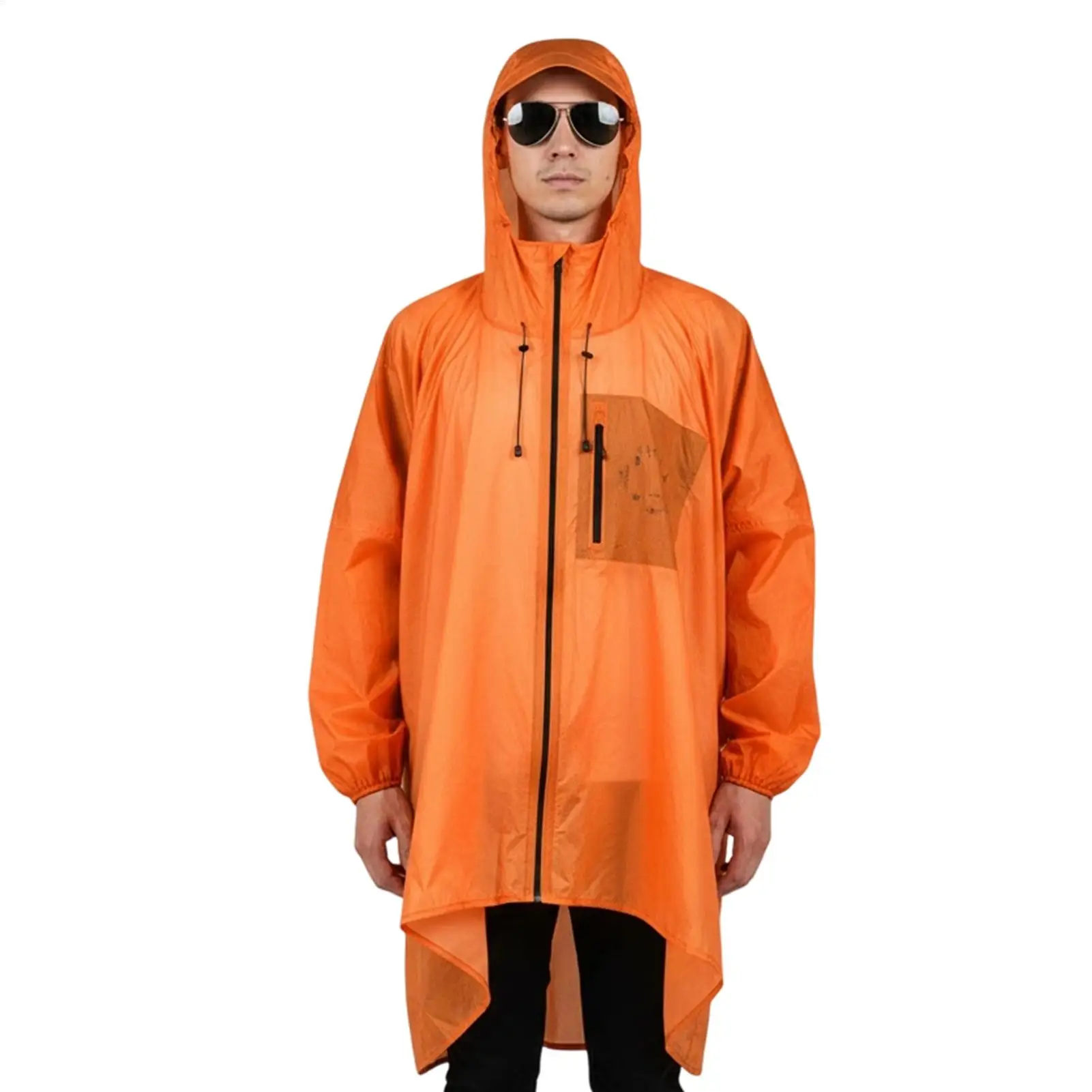 

Adult Rain Poncho Full Body Raingear with Hood Portable Travel Raincoat for Outdoor Hiking Camping Travel Survival Running Daily