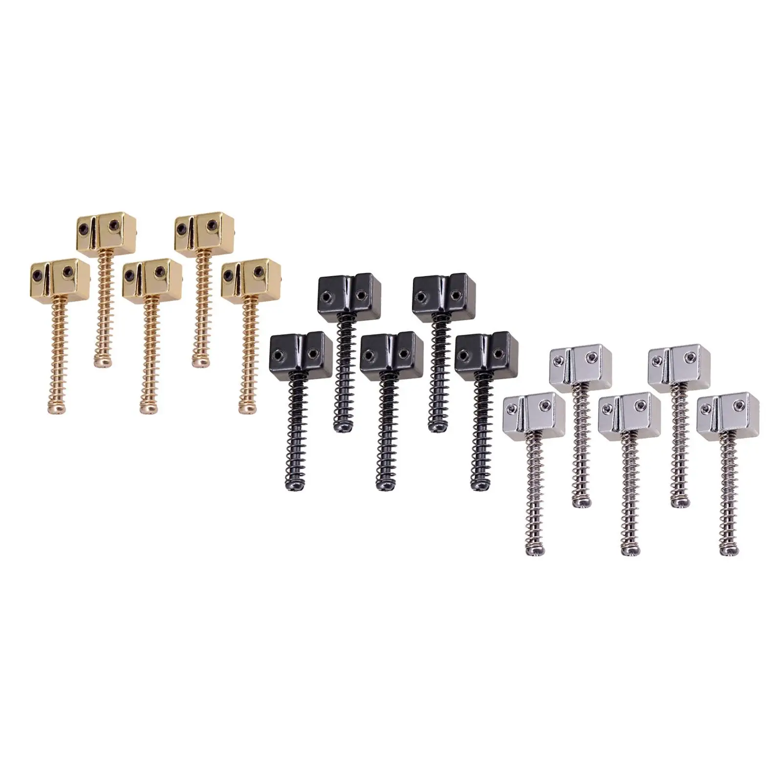 Set of 5 Bass Bridge String Saddles Solid Metal Instruments Accessories