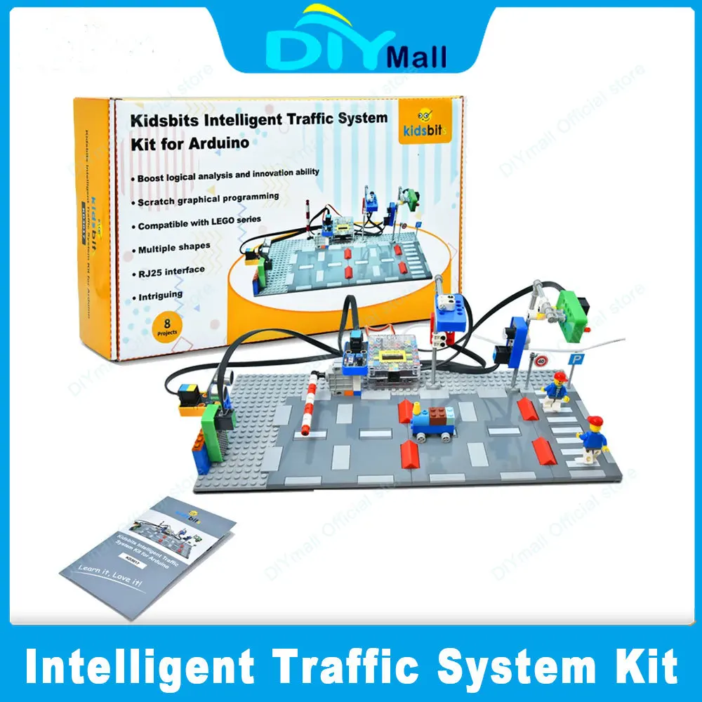

Kidsbits Smart Traffic Light Kit for Arduino UNO R3 8+ STEM Projects Compatible with Building Blocks & Scratch Coding
