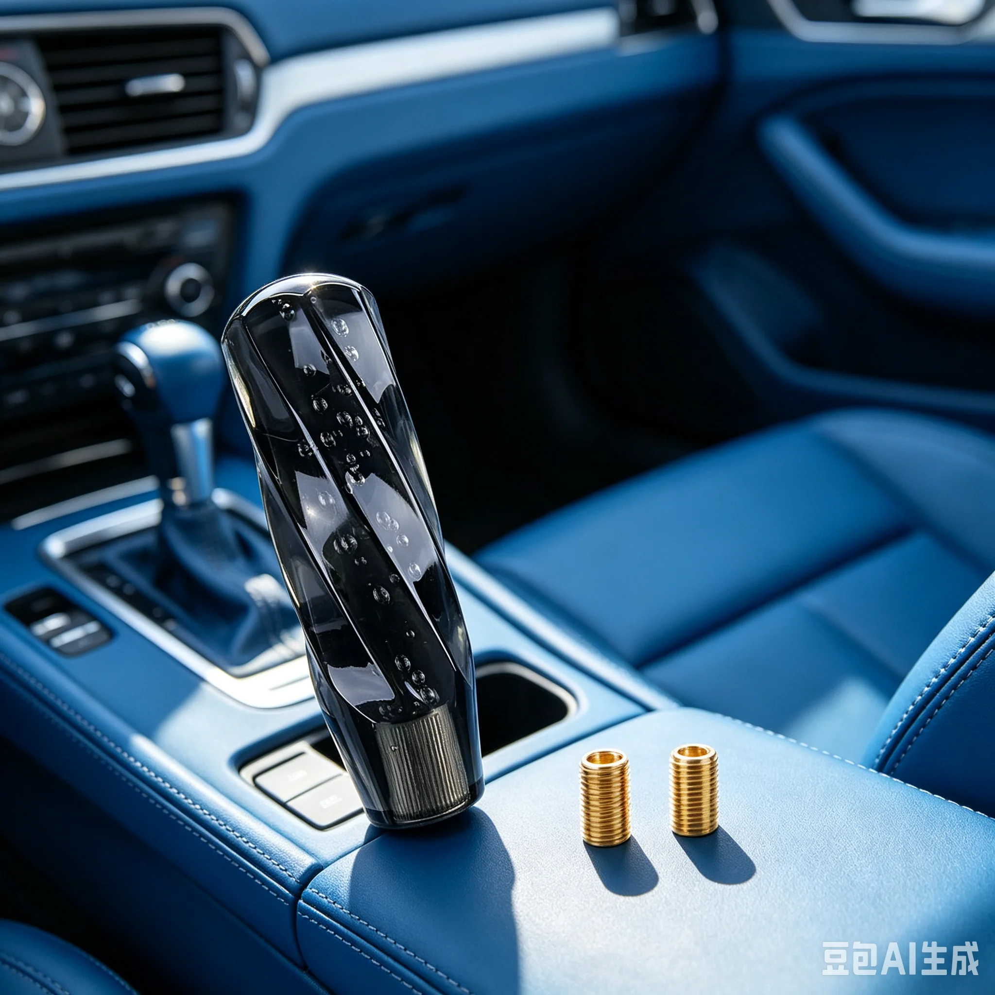 10 15 20 25 30cm Car Transparent Stitching Multicolor Gear Shift Knob Crystal Bubble Shifter Lever AT MT Black