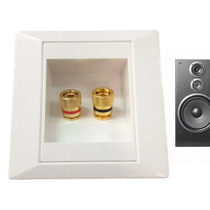 Two Position Speaker Panel 4mm Banana Socket Gold Plated Terminal Speaker Box Audio Panel Socket Outlet