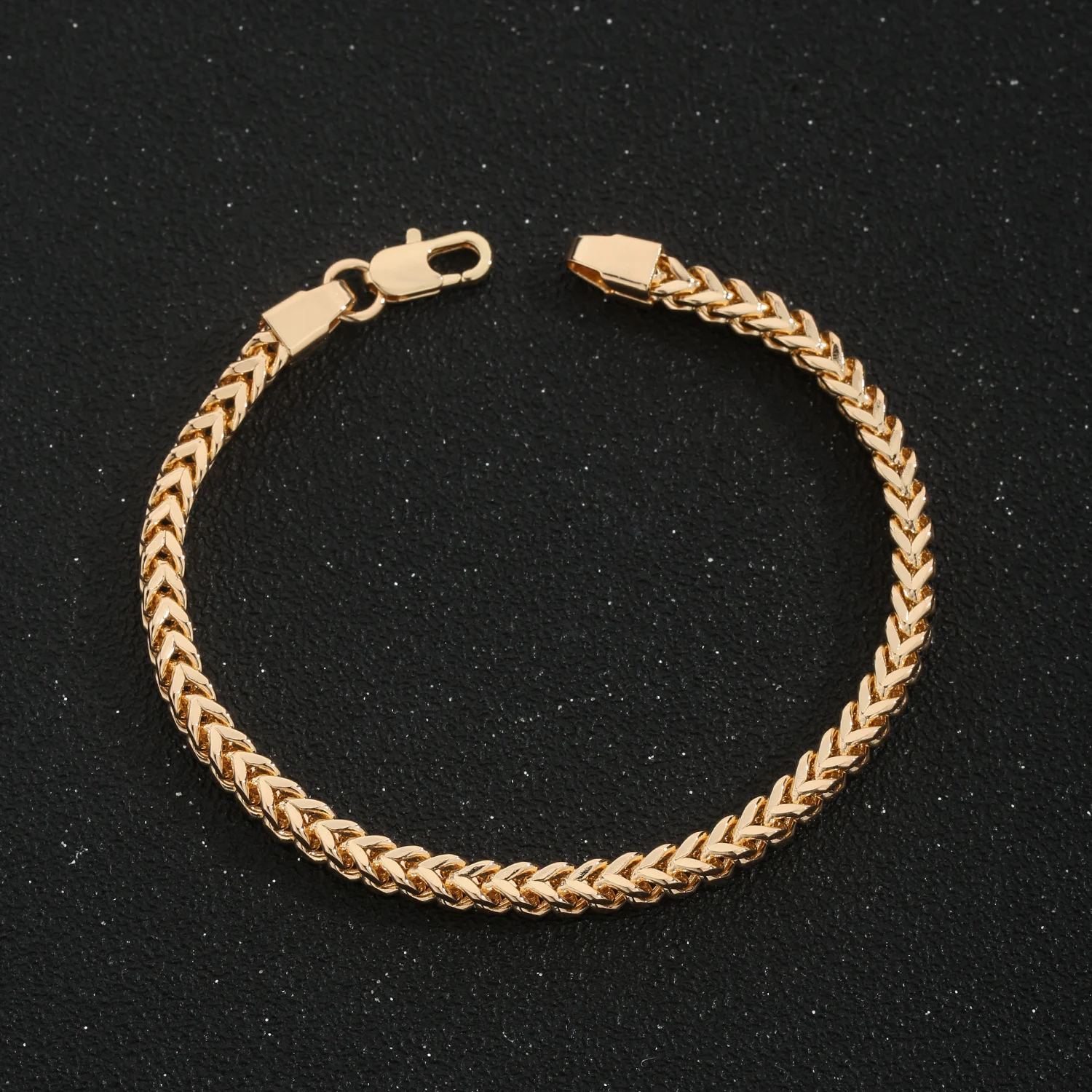 High-Quality Men's and Women's Bracelets, Brass 14K Gold Plated New Encrypted Chain, Minimalist Bracelet Accessories