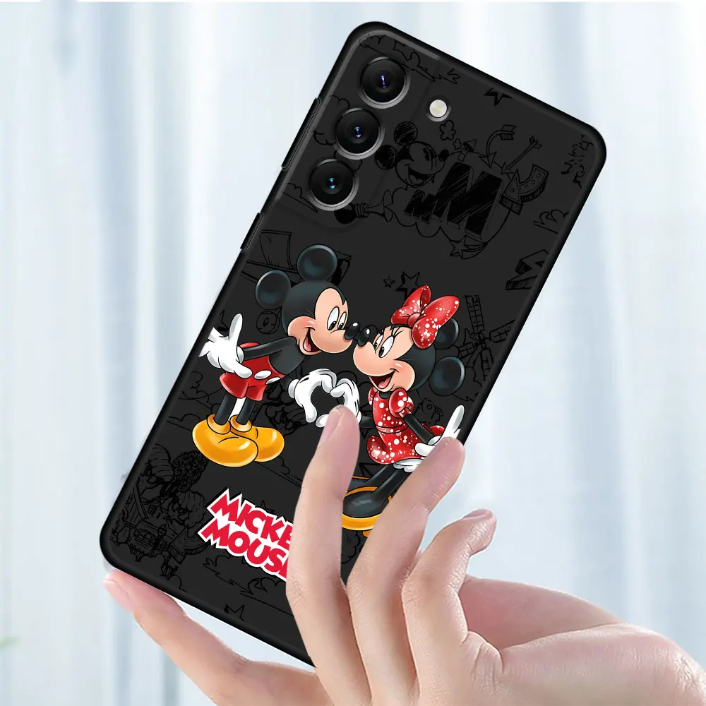 Soft Disney Mickey Mouse Shell Phone Case for Samsung Galaxy S23 24 Ultra S22 S20 FE S21 Plus 5G S10 Plus S22Ultra Cover