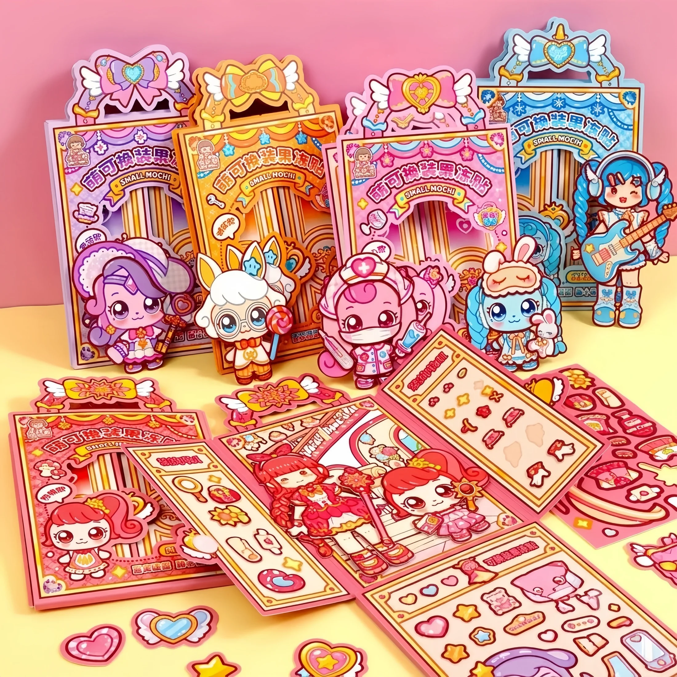 Dress-Up Stickers, Various Designs, Nurse Outfits, Little Princess Stickers, Cute Cartoon Miniature Scene Jelly Stickers, Children's DIY Collage Materials, Children's Quiet Book Gifts