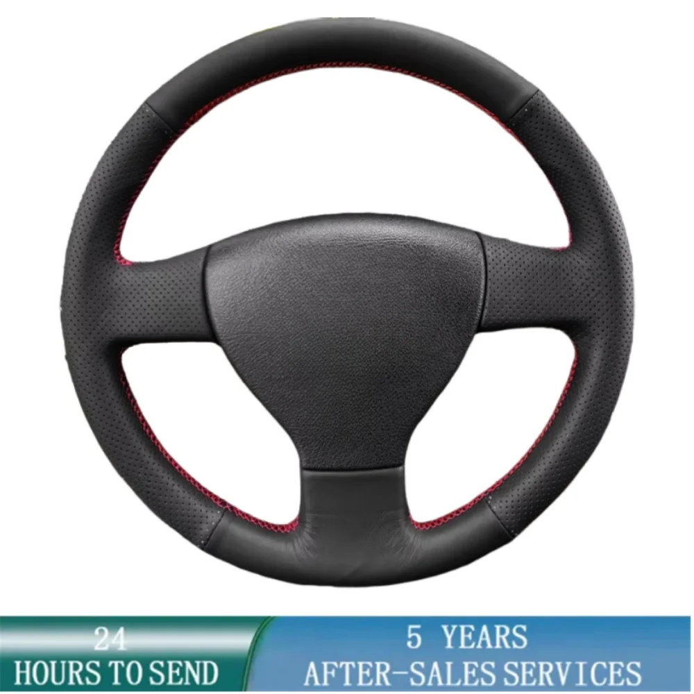 For VW Old Golf 5 (V) MK5 Polo Jetta Tiguan Sagitar Touran Caddy EOS Braids on Steering Wheel Car Steering Wheel Cover Leather