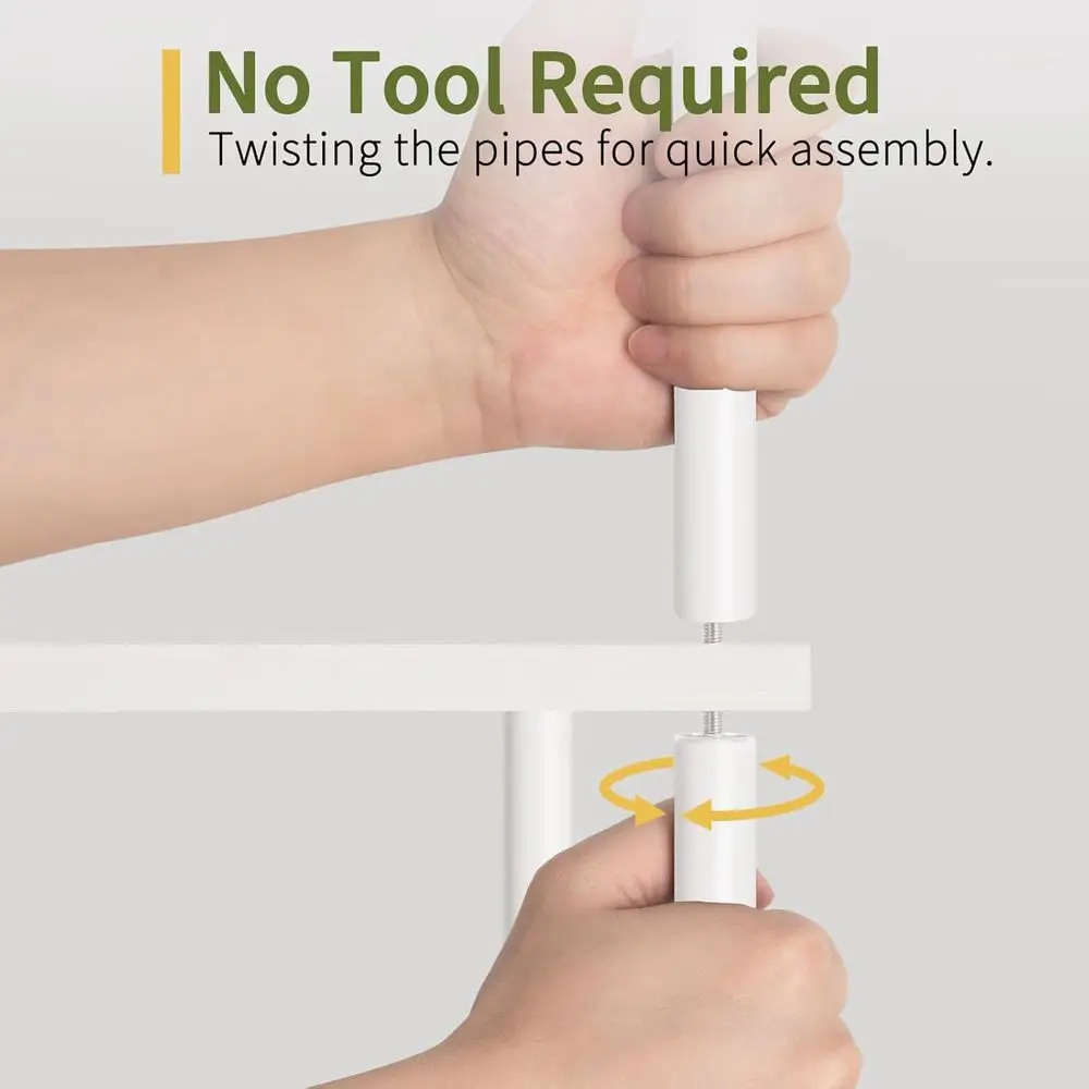 Corner Shelf Stand, 5-Tier Bookshelf, 65" Tall Shelves for Bedroom, Living Room, Narrow Display Shelf Bookcase, White Book Shelf