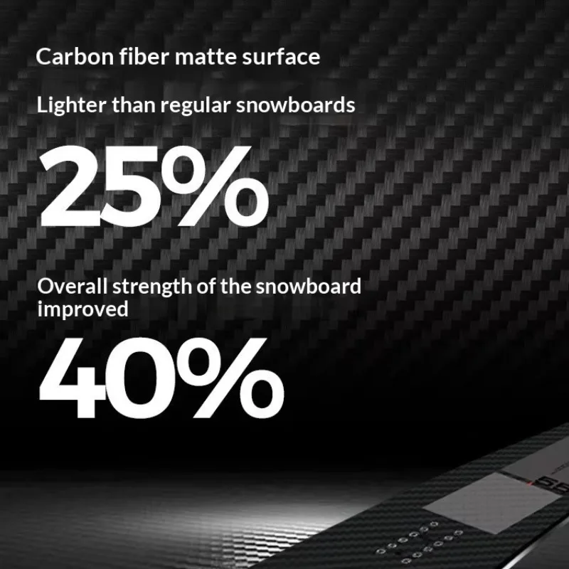 Carbon Fiber Freestyle Snowboard for Adults  Widened Lightweight Super Elastic Snowboard Men's Racing Board Carbon Fiber Skiing