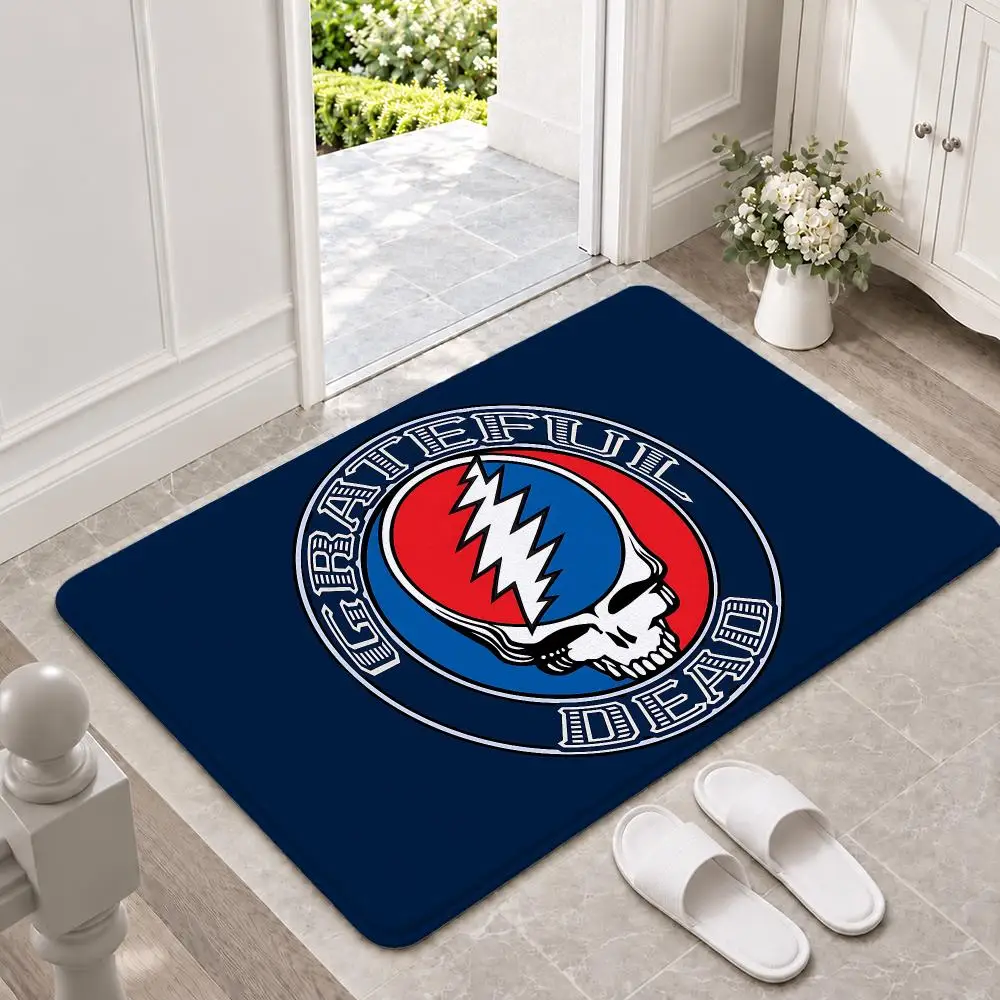 band Grateful Dead Floor Mat Doormat Non-Slip Floor Mat Rug for Bathroom Kitchen Entryway Indoor Outdoor Home Decor