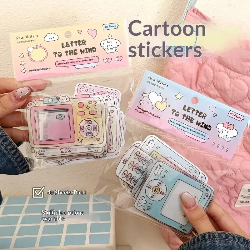 New 40/160Stickers Waterproof DIY Scrapbooking Stickers Writable Decorative Sticker For Handmade Diary Planner Scrapbook Decals