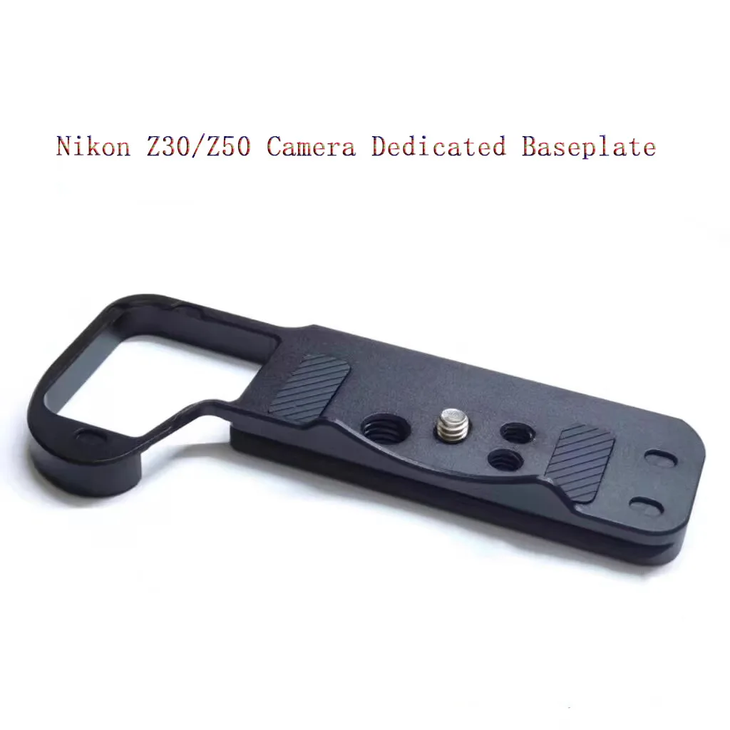 

PyroGraphy Z30/Z50 Dedicated Baseplate with 1/4"&3/8"Thread Hole Arca Style QR Plate Not Affect Battery Access for Nikon Z30/Z50