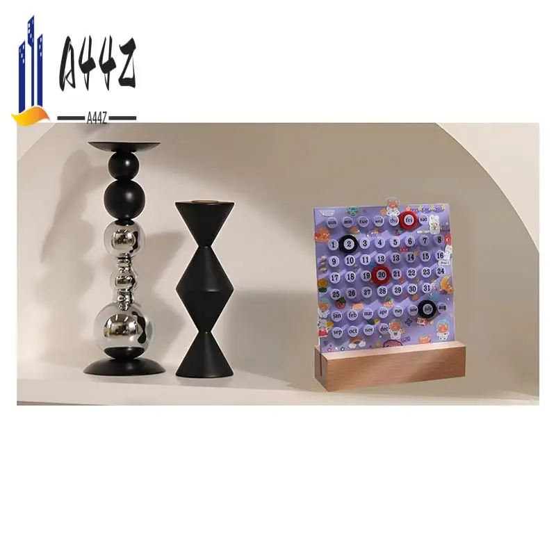 

A44Z-DIY Настольный календарь ручной работы с кольцом, Модный вечный календарь Многоразовое кольцо «сделай сам», Настольный календарь с кольцом «сделай сам»