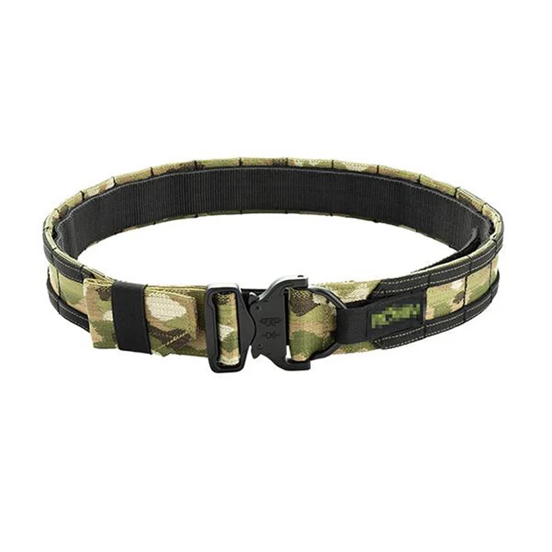 1.5 Inch Double Layer Fighter Belt Hunting Tactical CS Outdoor Molle Waist Belt New