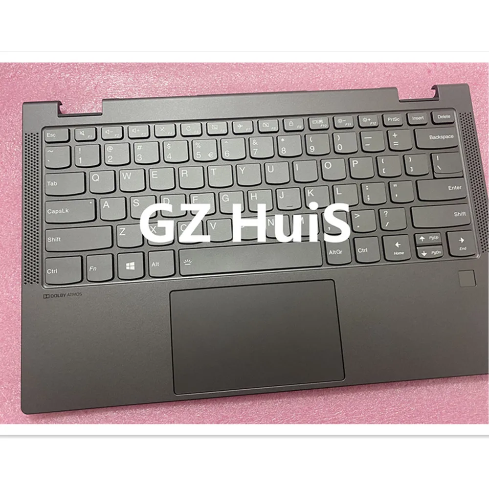 

New and Original for Lenovo Yoga C640-13IML Keyboard Bezel Palmrest C Cover W/FP upper case
