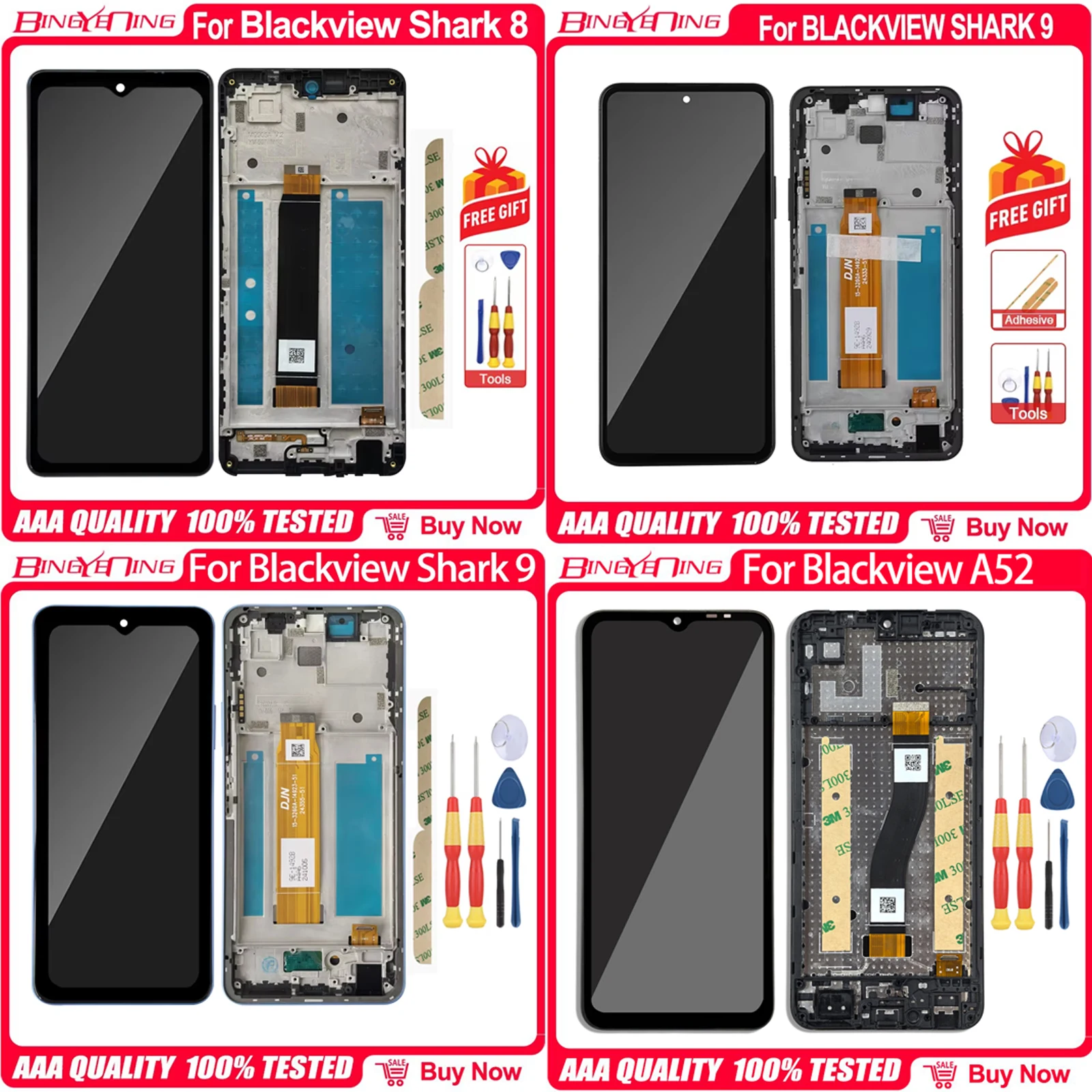 AiNiCole Original New For Blackview A52/C80/Wave 6C Shark 8 Shark