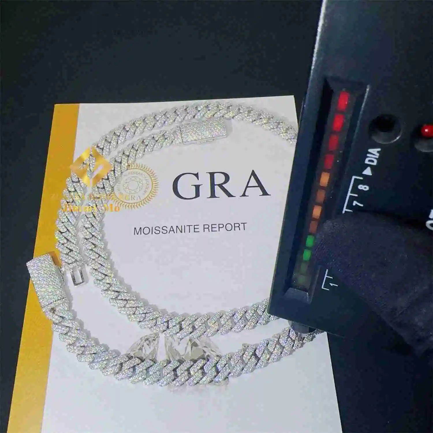 Best Selling 8mm Two Rows Iced Out Man Hip Hop Jewelry Gra Certificates Pass Diamond Tester Vvs1 Moissanite Cuban Link Chain Men