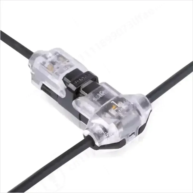 10Pcs T Type 1 Pin Low Voltage Wire Connector, Quick Solderless Wire Splice Connector, T Tap Wire Connectors, No Stripping