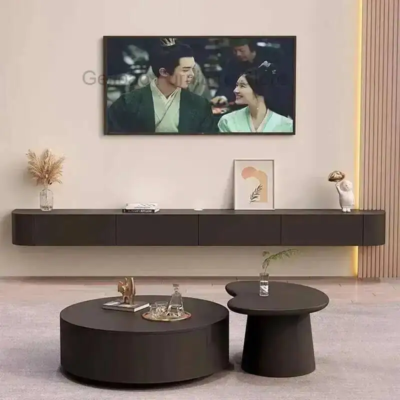 Center Unit Living Room Cabinets Designer Tv Storage Shelves Bedroom Floating Tv Stand Modern Elegant Office Trendy Furniture