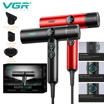 VGR 헤어 드라이어 전문가용 헤어 드라이어 헤어 드라이어 헤어드라이기 차이슨 헤어드라이기 BLDC 모터 헤어 스타일링 블로우 드라이어 머신 110000 RPM 음이온 살롱 에어 블로워 V-401