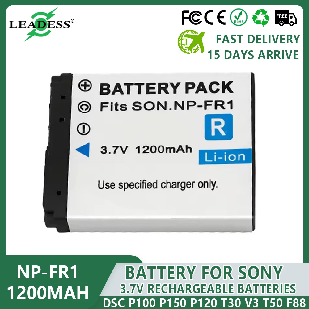 NP-FR1 Battery NPFR1 Camera Battery for SONY DSC P100 P150 P120 V3 T50 F88 P100LJ P100PP P100R P100S P150 Rechargeable Batteries