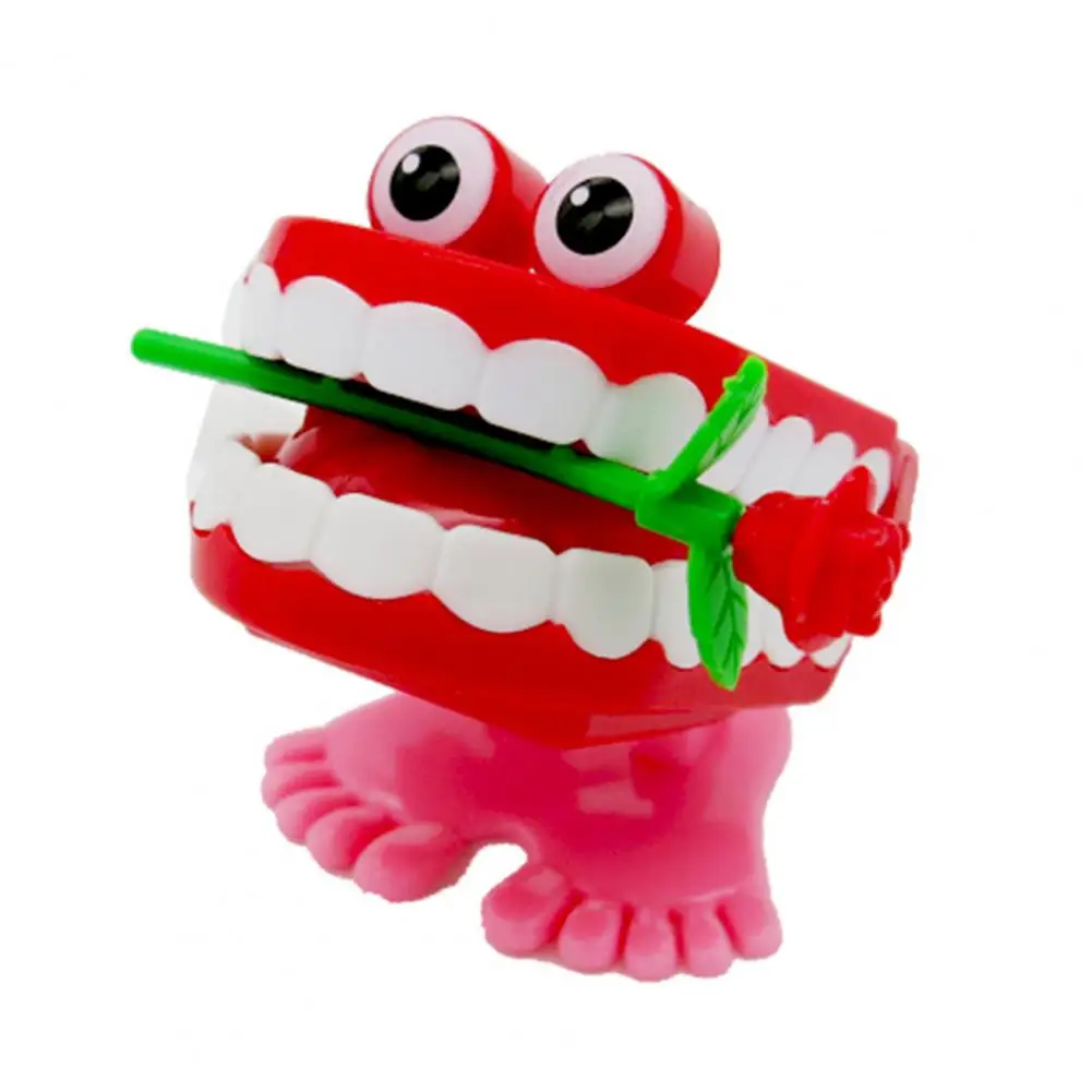 Halloween Clockwork Toy Jumping Denture Prank Toy