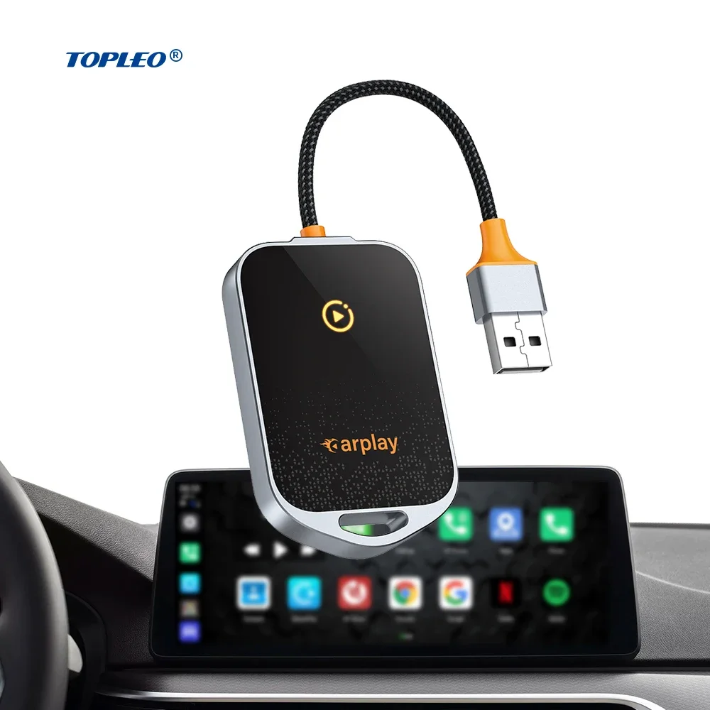 

In stock Topleo Ai Carplay Box in the Car Carplay Screen Auto Portable Adapter Wireless Carplay Ai Box