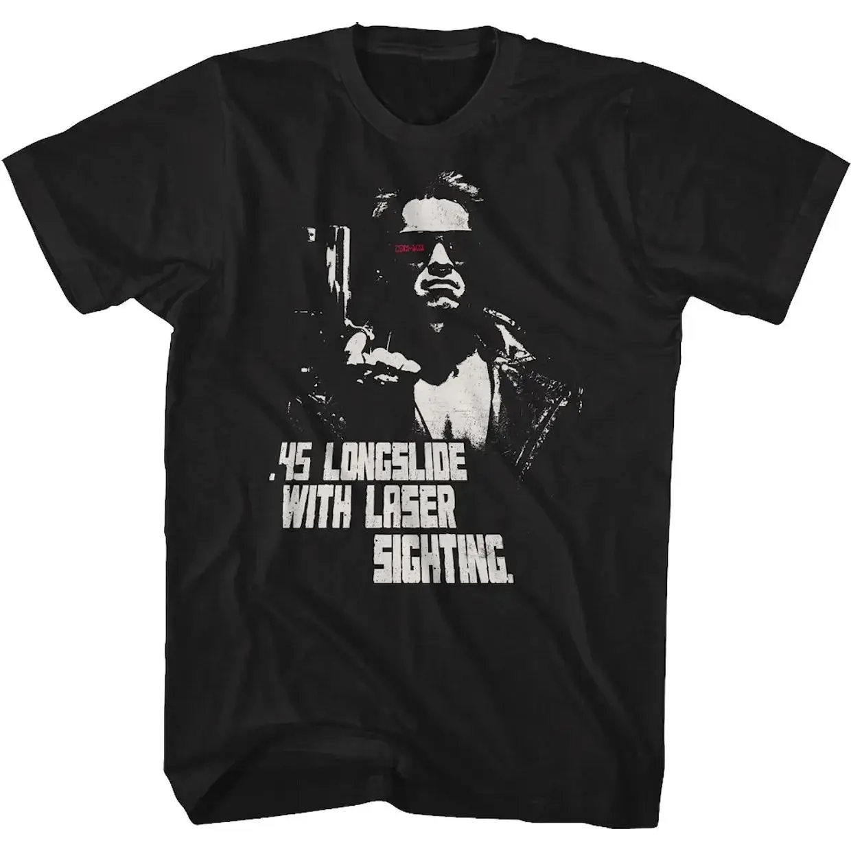 summer Metallic Text Cyborg Print Black T-shirt Retro Sci-Fi Portrait Graphic Loose Oversized Short Sleeve Vintage Tees