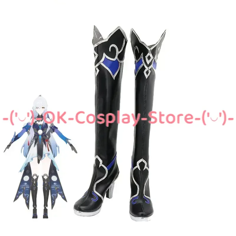 

Game Honkai Star Rail Jingliu Cosplay Shoes Halloween Carnival Boots Anime PU Leather Shoes Cosplay Props Custom Made