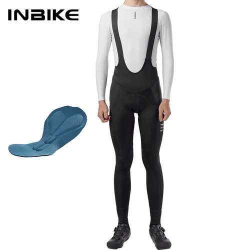 INBIKE-pantalones con pechera para ciclismo para hombre, mallas con 4 bolsillos, ropa de ciclismo de montaña, para carretera y montaña, primavera
