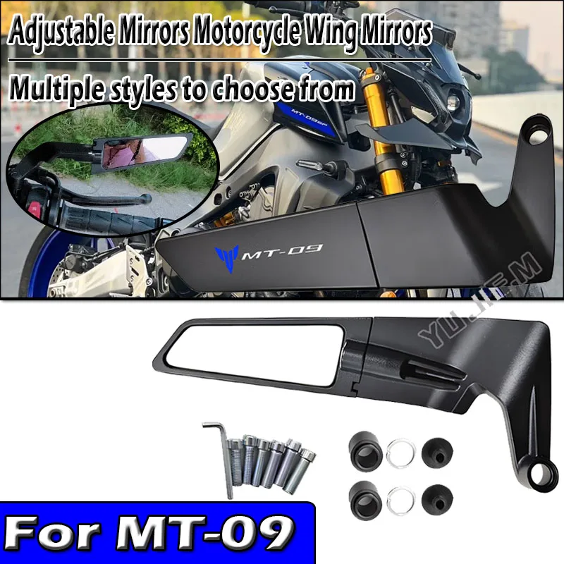 

For MT09 MT-09 SP 2021-2024 2025 Motorcycle Mirrors Stealth Winglets Mirror Kits Adjustable Mirrors Motorcycle Wing Mirrors