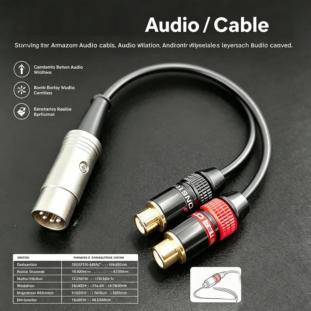 5Pin DIN to RCA  Female Adapter Cable for B&O Naim Quad