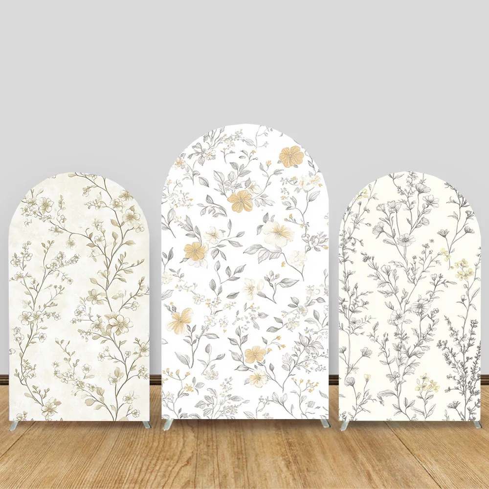 

Декоративный фон для фотосессии Chiara Arch с двусторонним узором из цветов для детских дней рождения и вечеринок в честь рождения ребенка