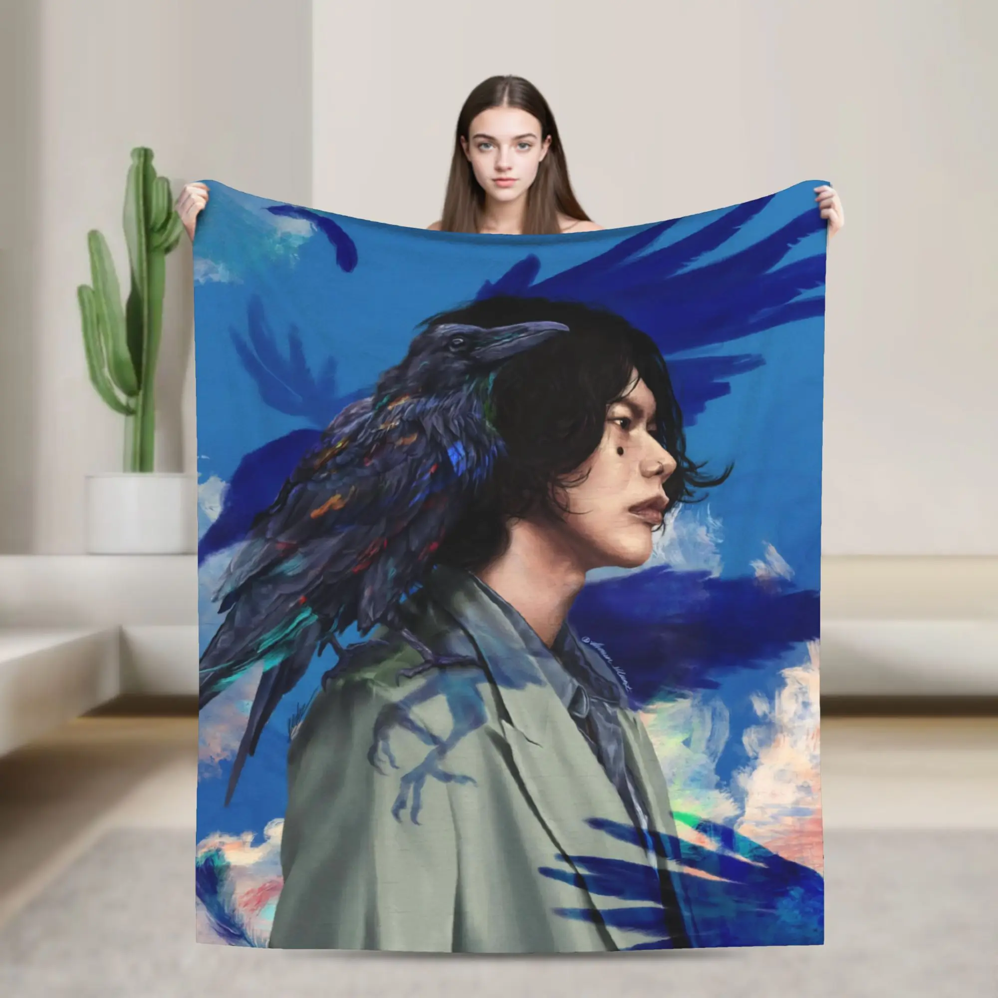 Kenshis Yonezus Singer  Blanket Fleece  Super Soft Throw Blankets for Outdoor Travel Bedroom Quilt