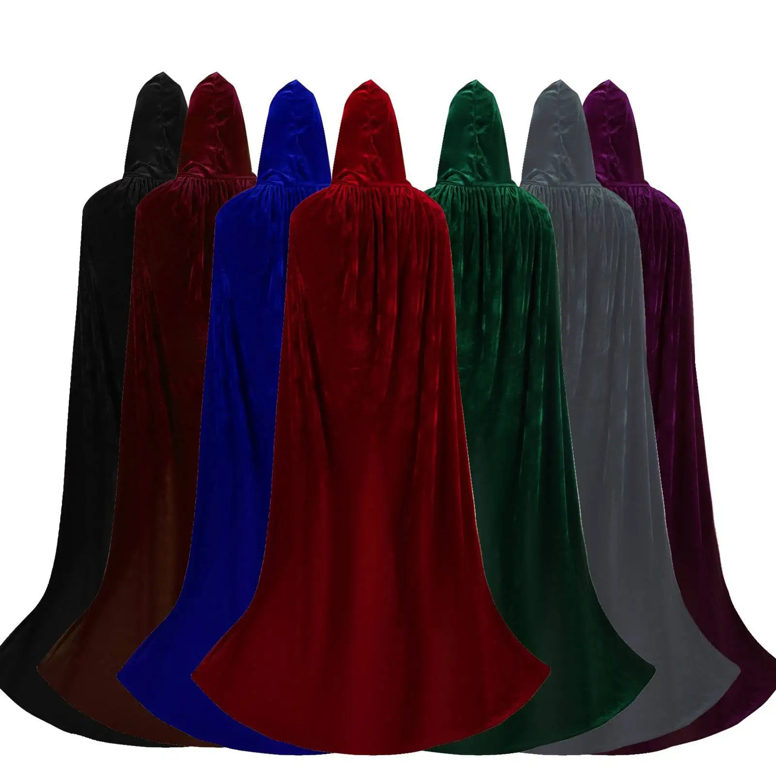 

Бархатный халат на Хэллоуин, карнавальный костюм, костюм ведьмы, Бог Смерти, женский плащ, этнический сценический костюм, размер для взрослых, одно слово