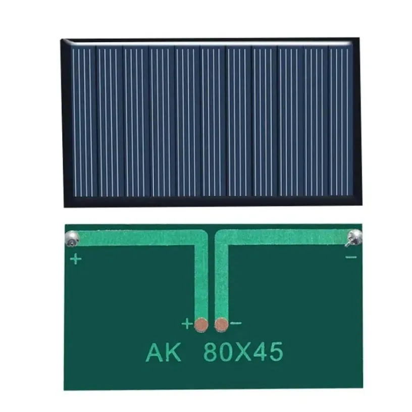 5V Solarpanel 80x45mm Tropfenkleberbrett zum Aufladen der Batterie DIY Solarlicht Outdoor Camping Netzteile Gartenlicht