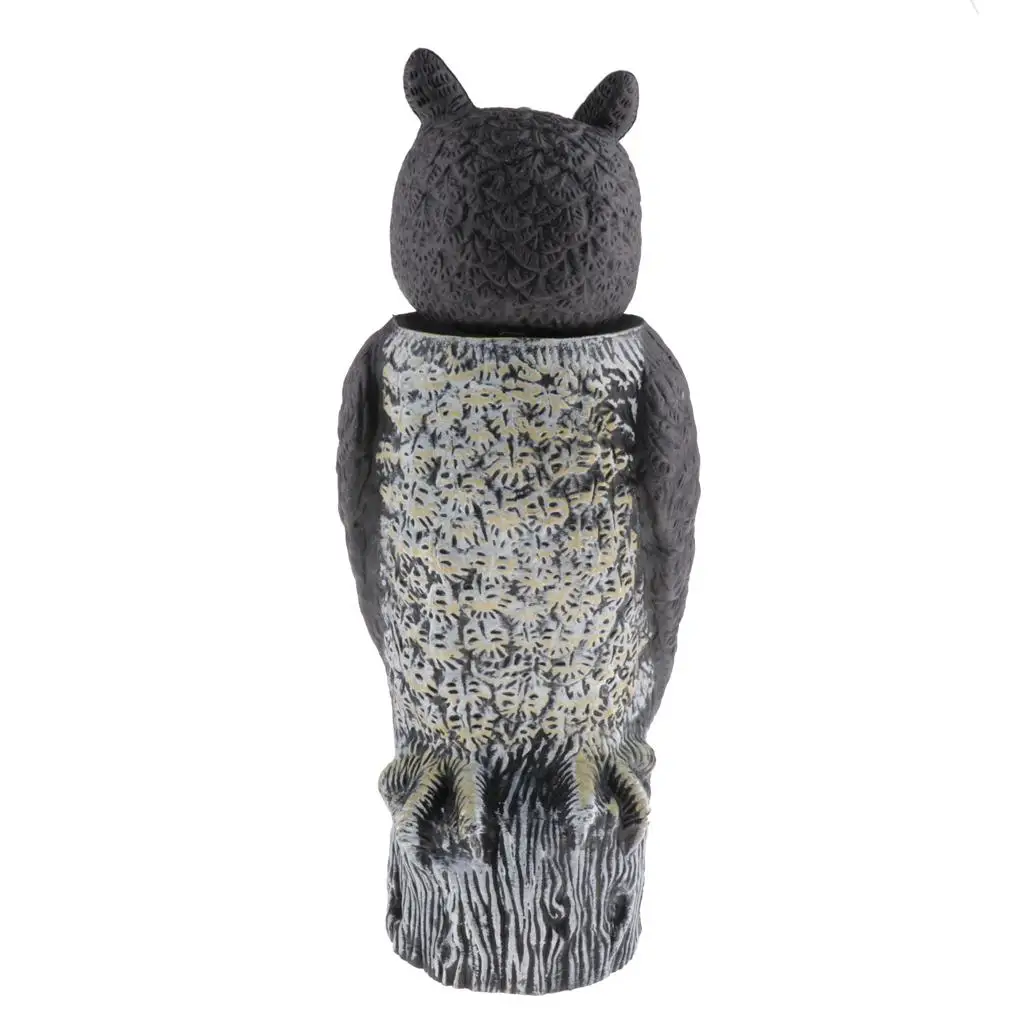 

Large Owl Decoy Rotatable Head for Bird scare people