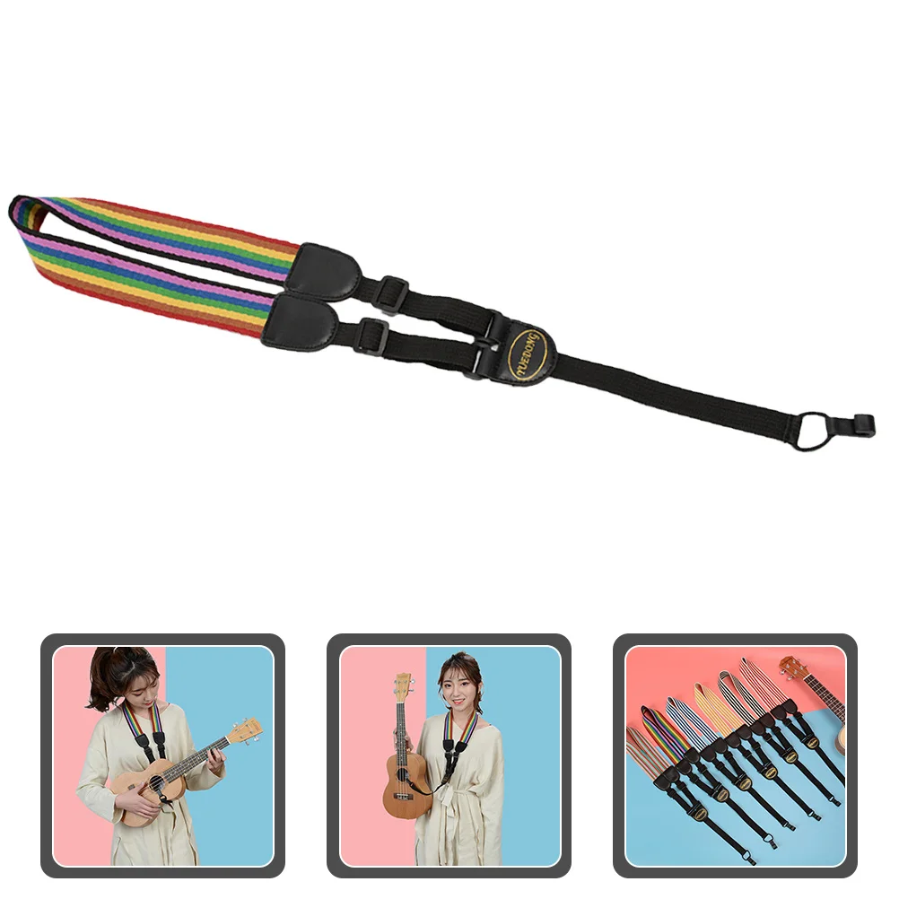 

Ukulele Strap Vintage Printing Pattern Adjustable Durable Guitar Shoulder Belt For Folk Electric Bass Guitar Accessory