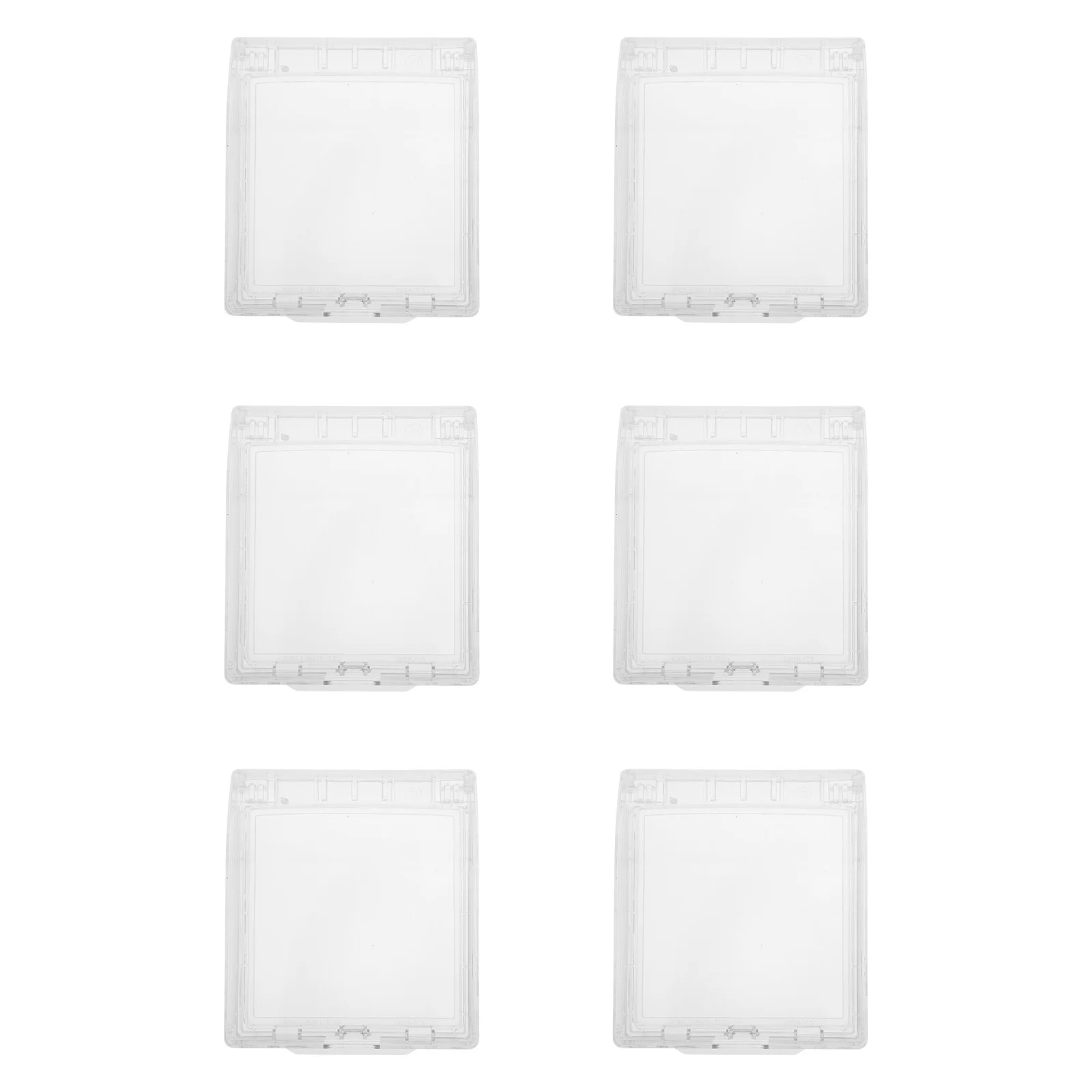 

6pcs Waterproof Switch Protection 90 Degree Flip Cover Splash Proof Outlet Case For Bathroom Living Room Durable Pc Material