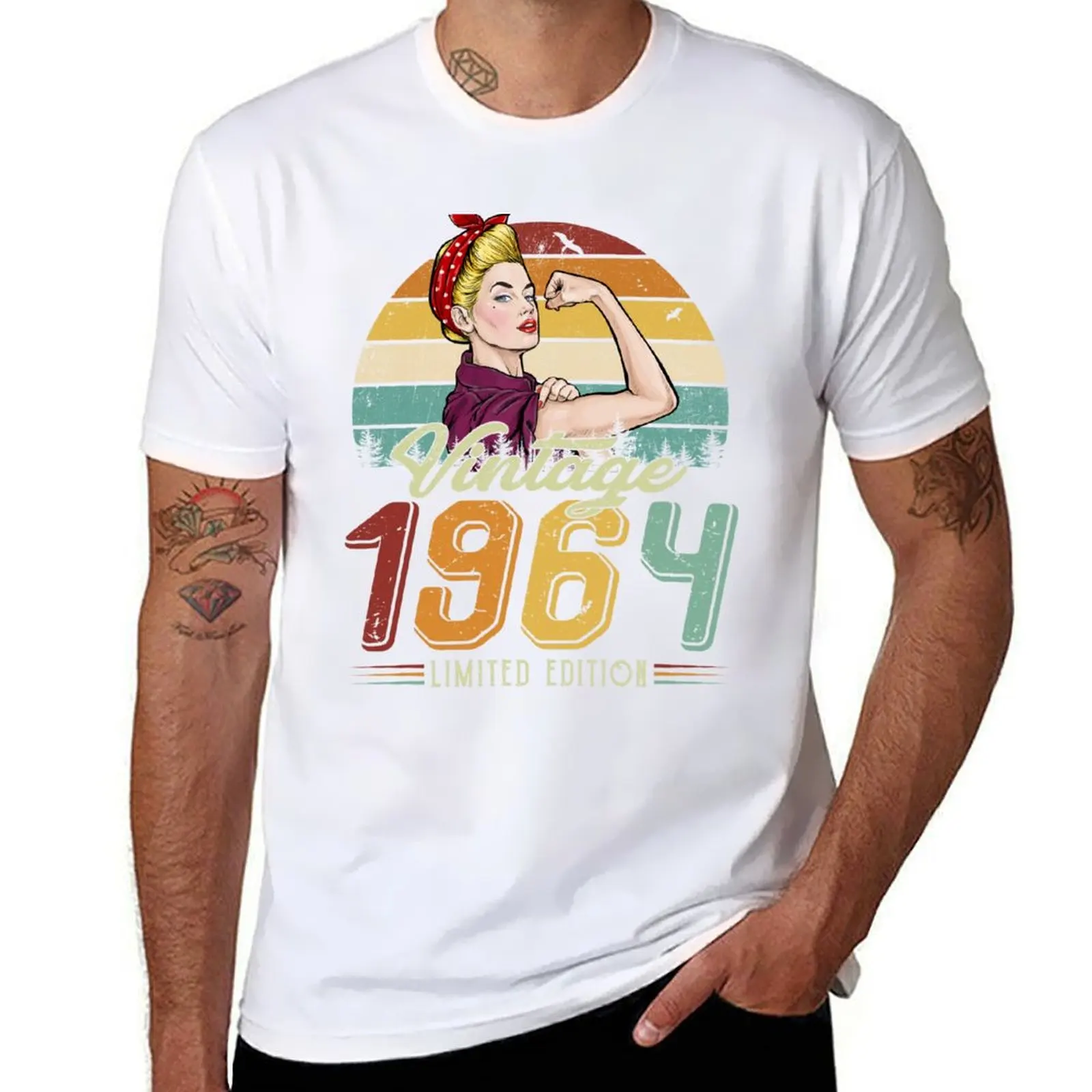 تي شيرت نسائي عتيق 1964 إصدار محدود تي شيرت قطن 100% تي شيرت رجالي مصمم تي شيرت