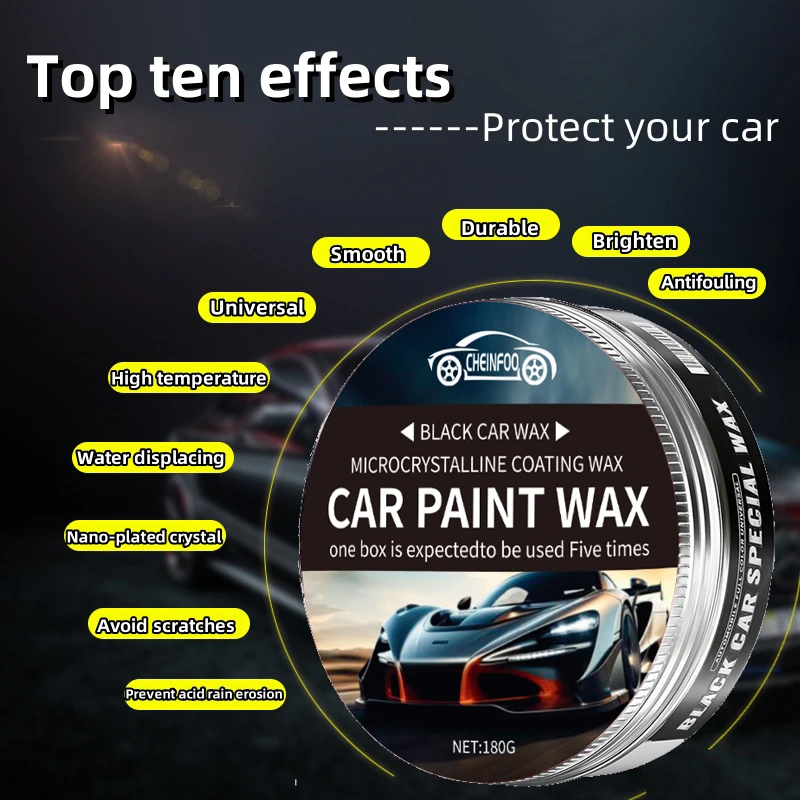 CHEINFOO Black Car Paint Care Waterproof Wax Renovation Polishing Protection Car Care Hydrophobic Coating