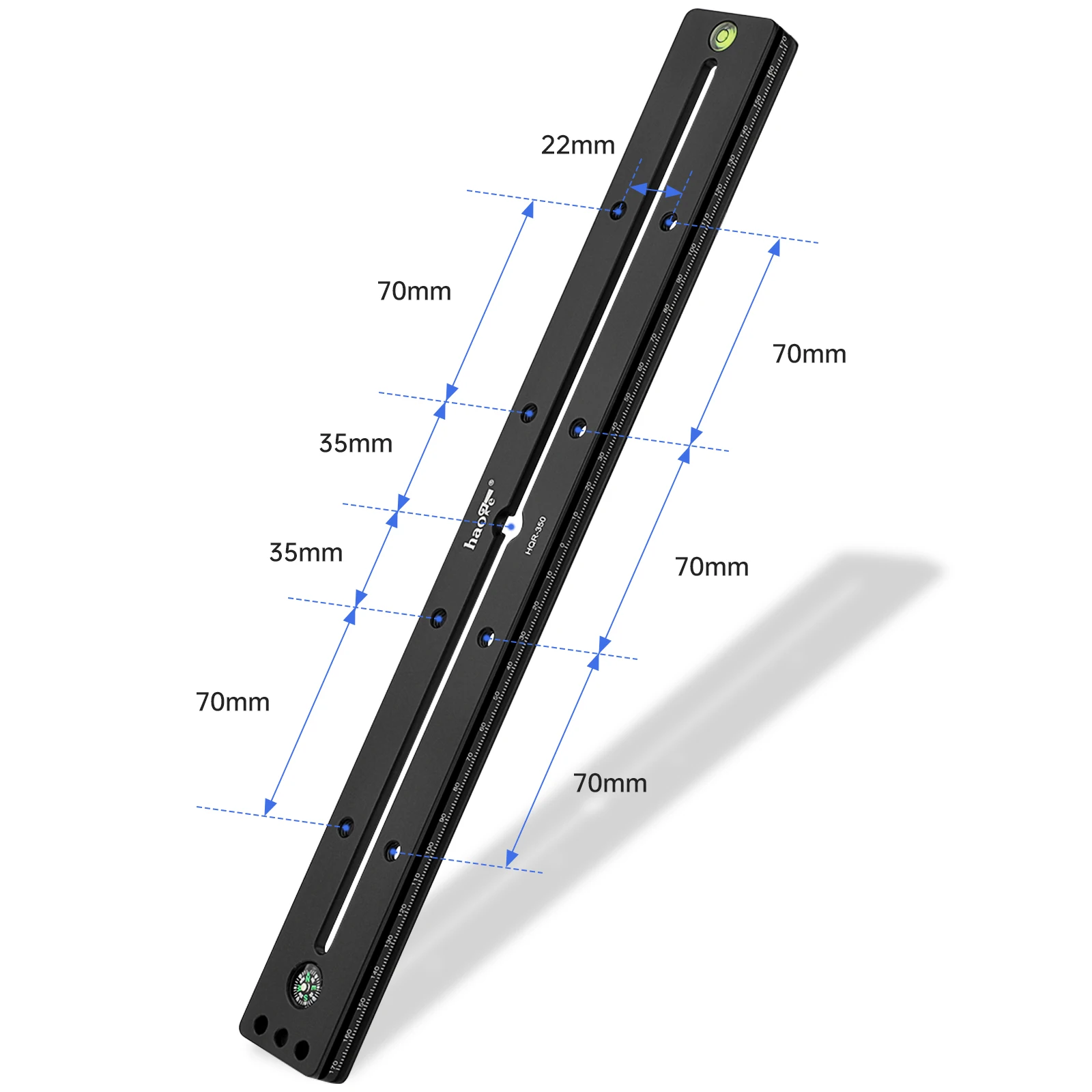 Haoge-スライド式カメラ三脚レール,350mm,多目的,ダブルダブテール,ロング,クイックリリース,ボールヘッドクランプ,arca互換