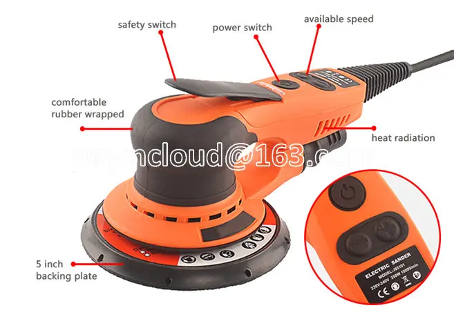 Special Offer 6 Inches 350W Eccentric Size Professional Speed Control Brushless Electric Random Orbital Sander Sanding Machine