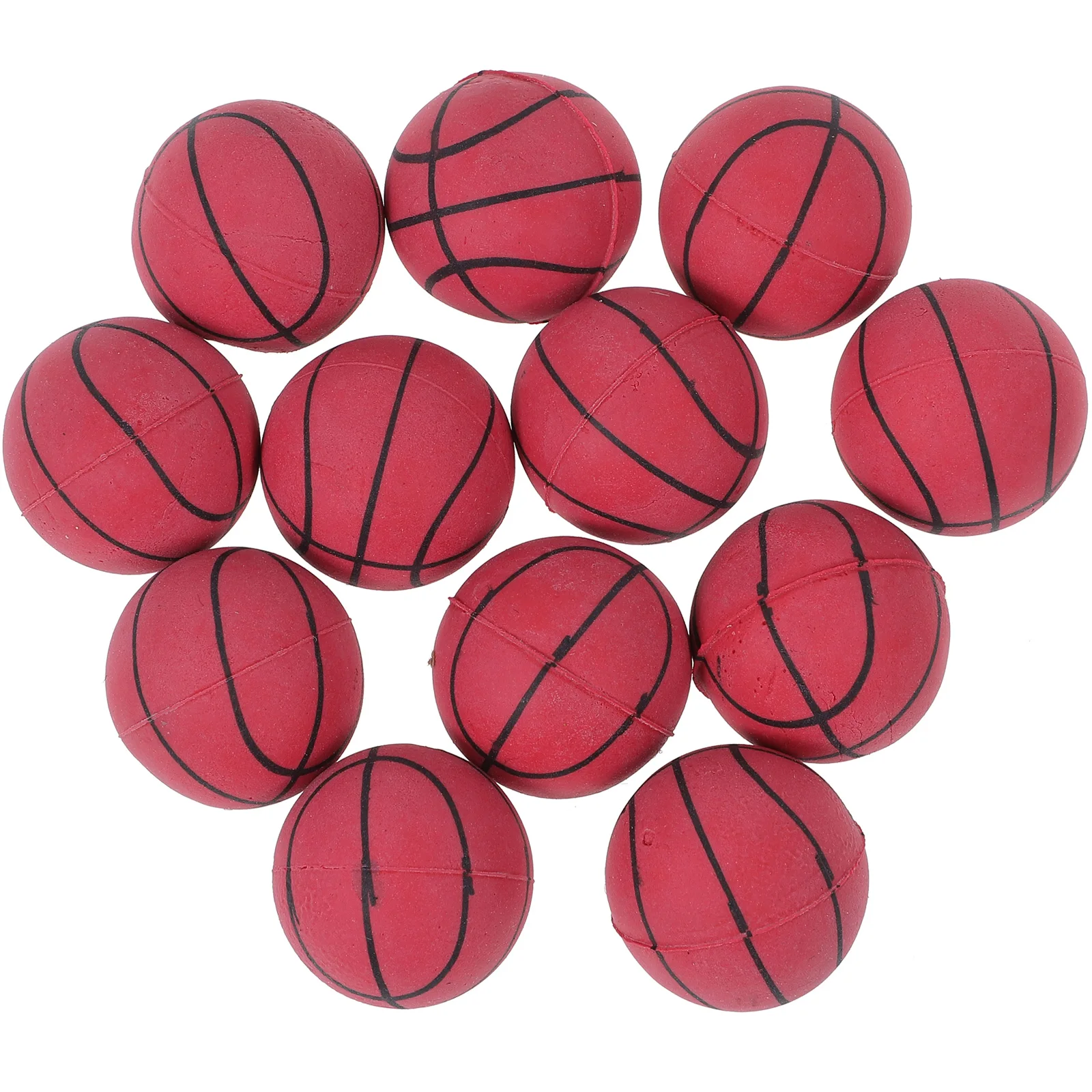 

12pcs Elastic Plastic Basketball Toys Tiny Basketballs Orange Bounce Child Colorful Balls Toy Educational Games