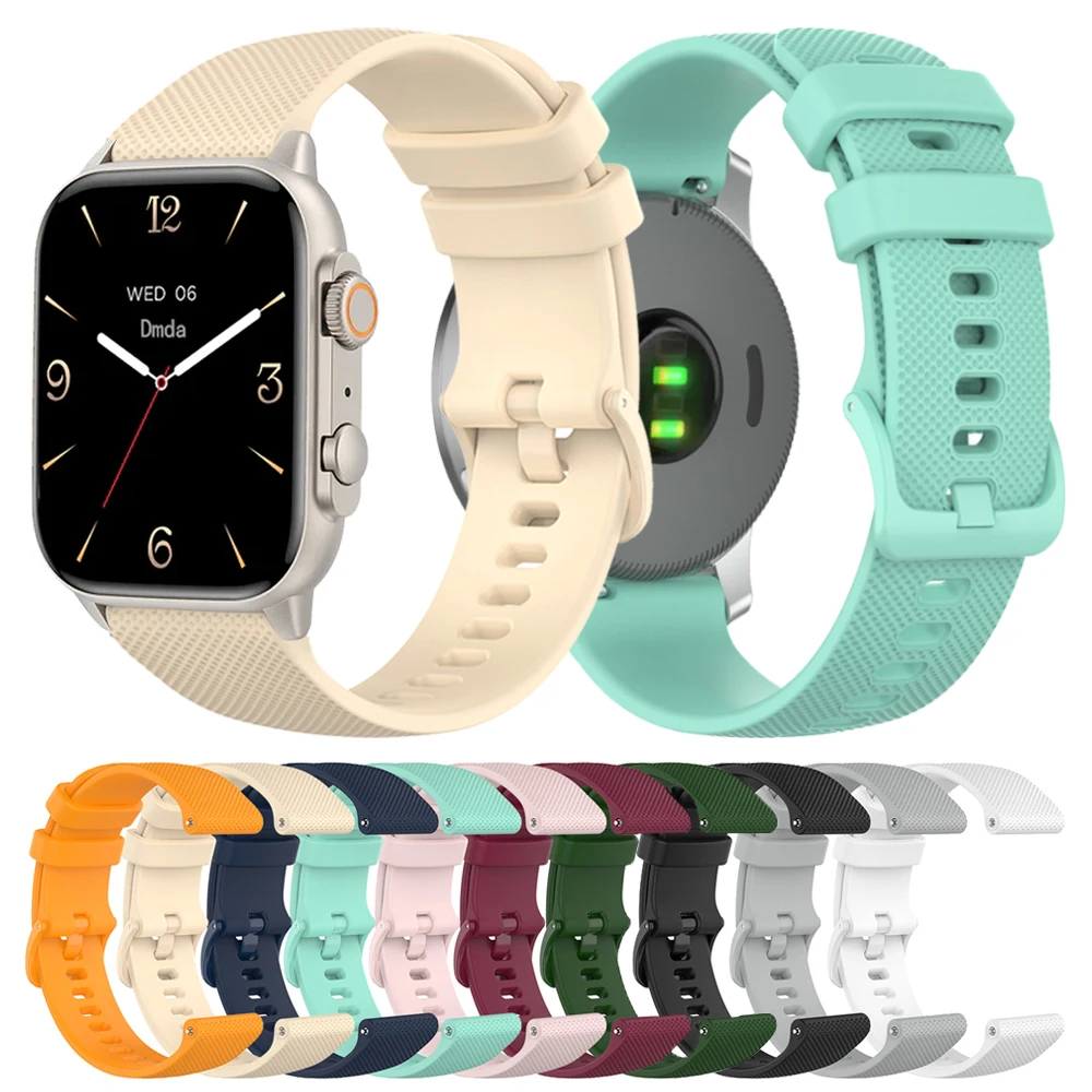 20mm 22mm Silicone Strap For COLMI C81 C80 M40 M42 Band For COLMI P71 P73 P8 I30 Wristband Breathable Sports Bracelet Accessorie