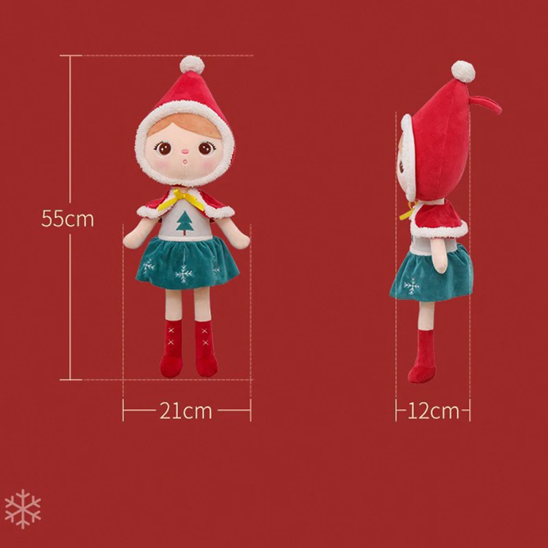 Original Metoo Christmas Keppel Dolls Cute Plush Doll Decor Ornament Companion Stuffed Toy Christmas Holiday Gift for Kids Girls