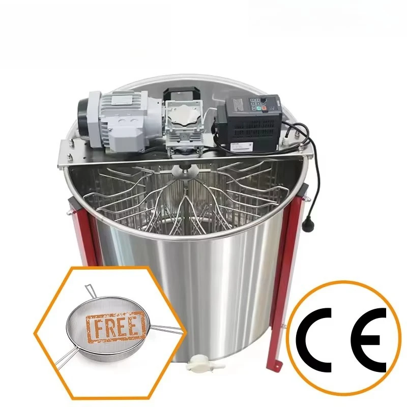 8 Frames Automatic Electric Horizontal Honey Extractor Stainless Steel Motor Centrifuge Honey Spinner Separator Machine