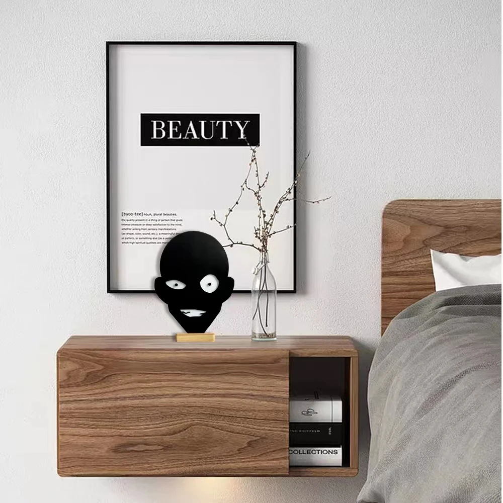Conan Small Black Night Light Prisoners In Black Lampshade Detective Rechargeable Bedside Lamp Led Creative Table Lamp