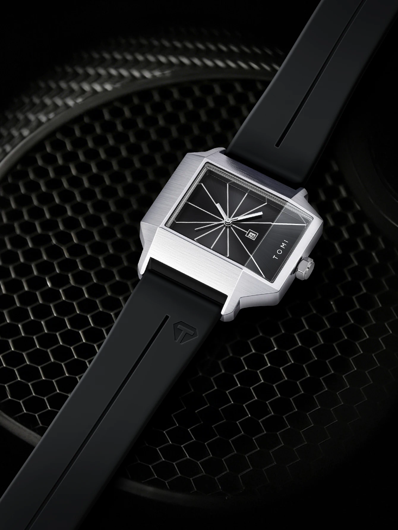 TOMI Schlichte Herrenuhr mit neuem Kalender, Quarz-Business-Mode-Armbanduhr, strukturiertes Herren-Geschenk – Detail 5